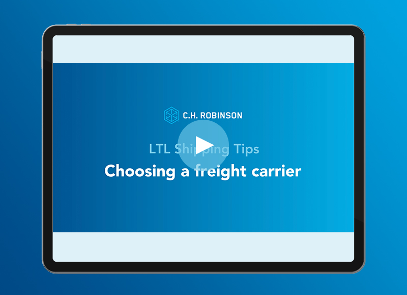 ltl choosing a freight carrier