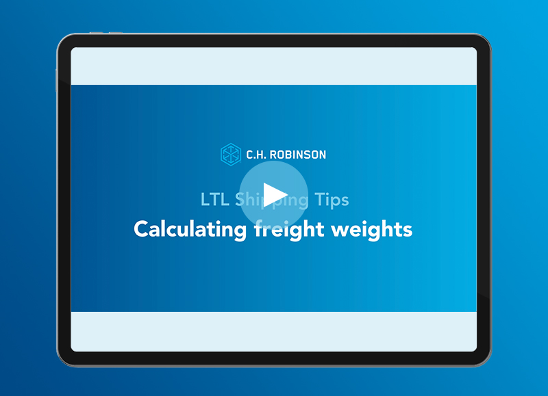 ltl freight weights